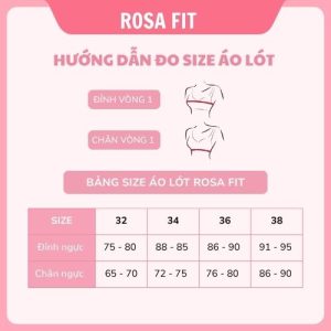 Bảng size mua áo lót nữ